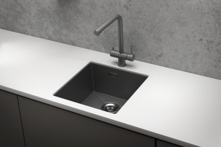 Мойка кухонная Granula 4445U, ГРАФИТ МАТОВЫЙ